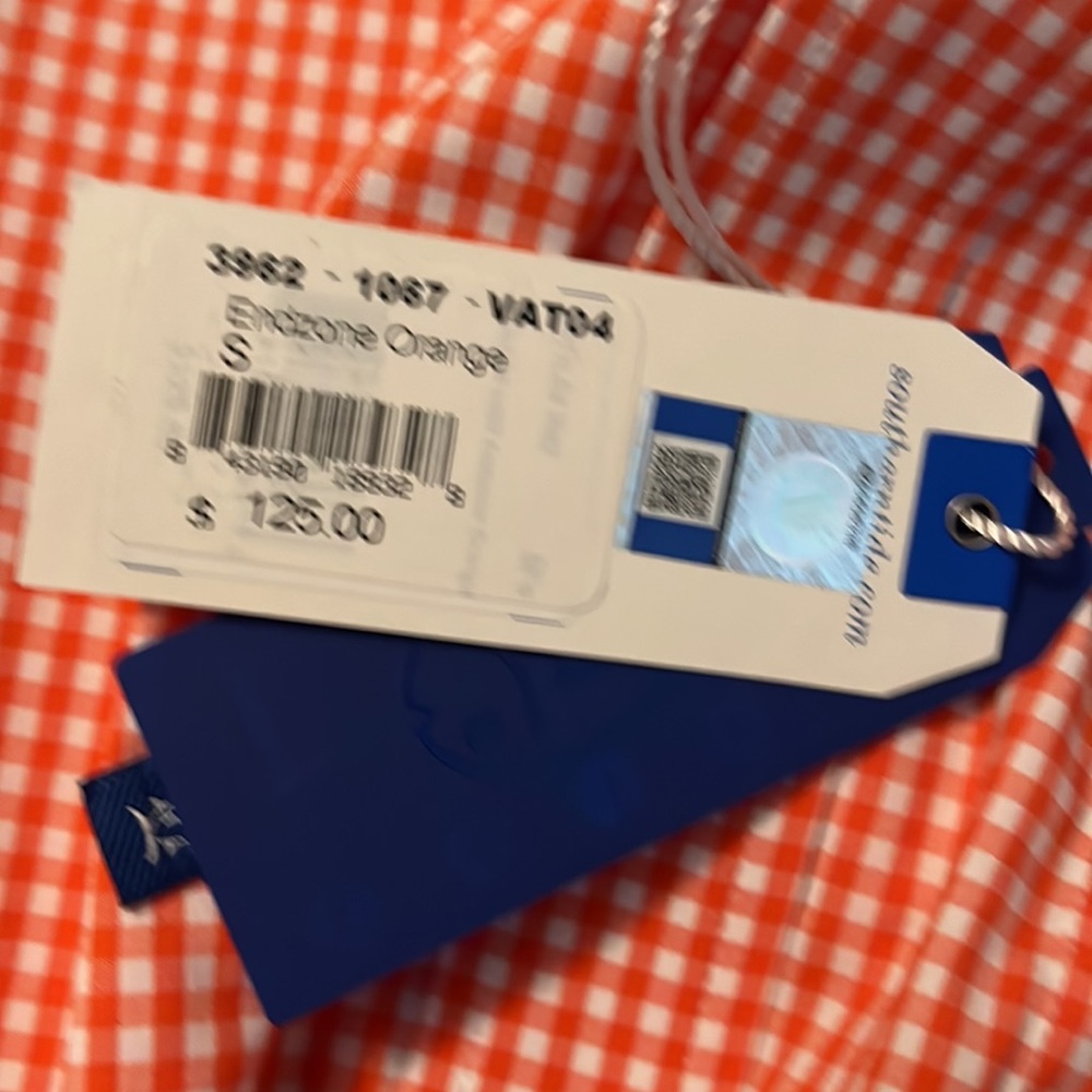 VT Southern Tide Endzone Orange Button Up Shirt - Picture 5 of 6